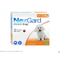 NexGard S ( 2 - 4 kg ) 11 mg žuvacie tablety 3 x 1 tbl.